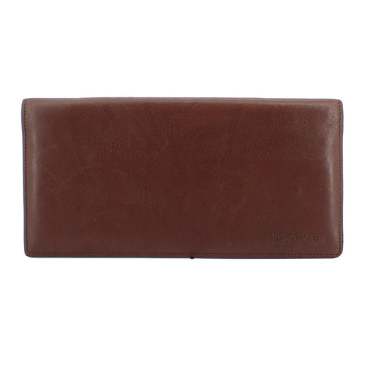 Brown Leather Long Wallet