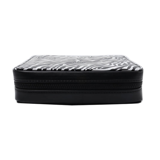 Zebra Leather Cosmetic Pouch