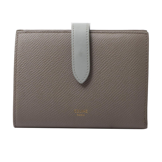 Grey Leather Compact Wallet