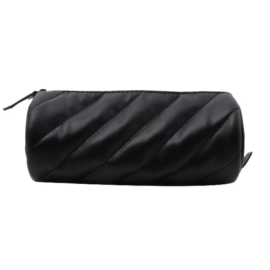 Black Leather Cosmetic Pouch