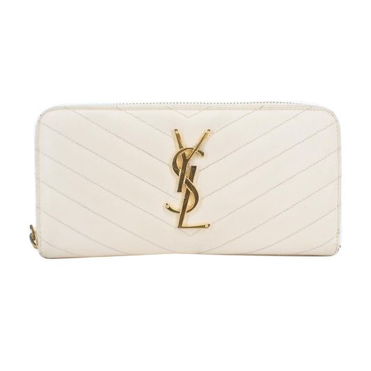 White Caviar Skin Cassandra Zippy Wallet