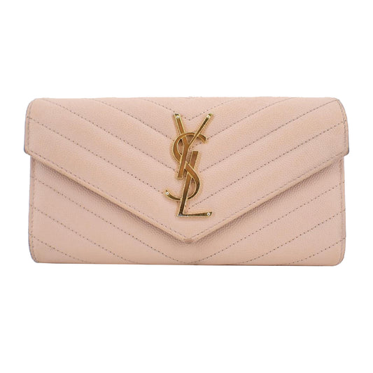 Pink Caviar Skin Cassandra Zippy Wallet