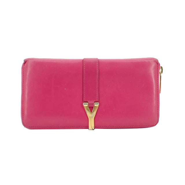 Pink Y-Line Long Wallet