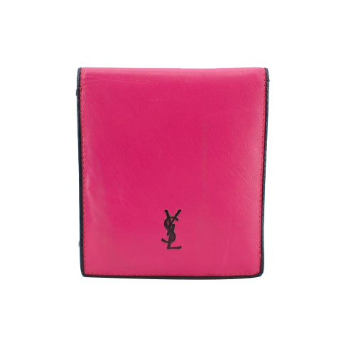 Pink Leather Bi-Fold Wallet