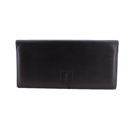 Black Leather Long Wallet