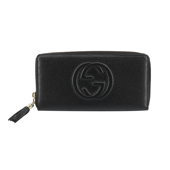 Black Soho Zippy Long Wallet