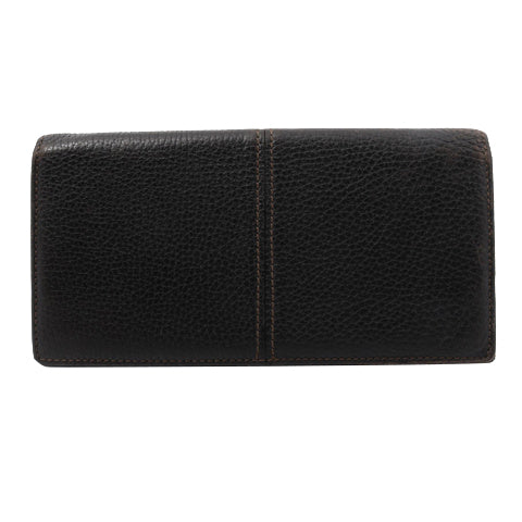 Black Leather Long Wallet