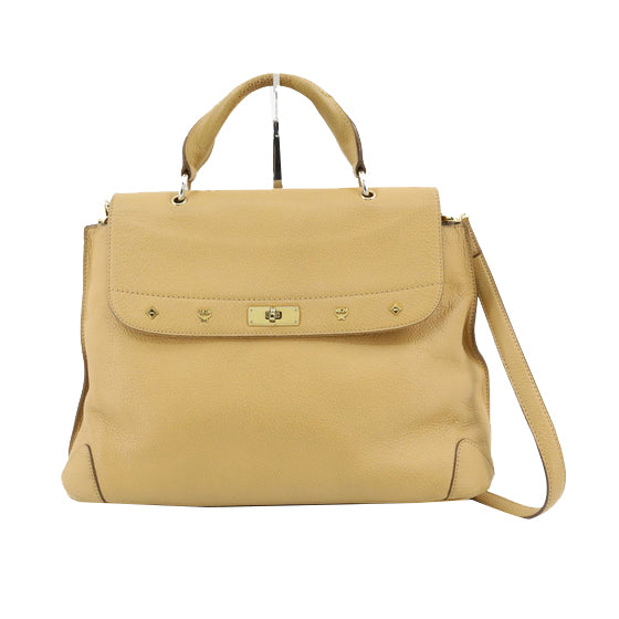 Yellow Leather Tote Bag