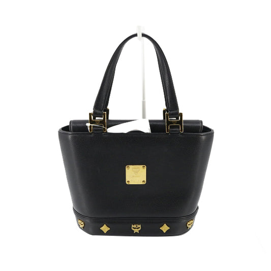 Black Leather Tote Bag