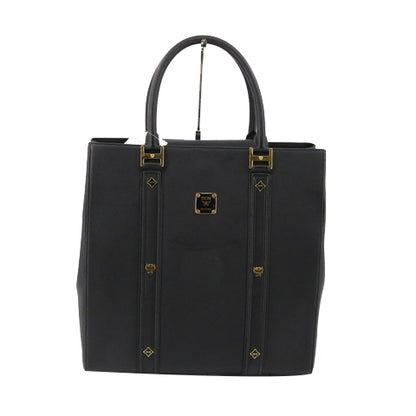 Black Leather Tote Bag