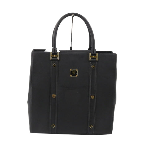 Black Leather Tote Bag