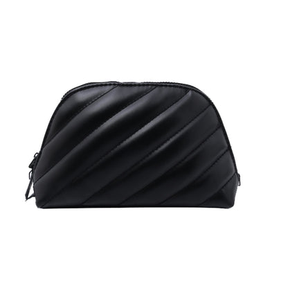 Black Leather Cosmetic Pouch