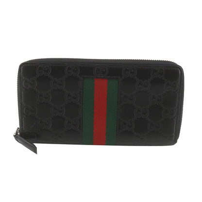 Black Sima Zippy Long Wallet