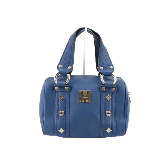 Blue Leather Handbag