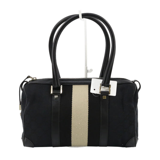 Black GG Canvas Boston bag