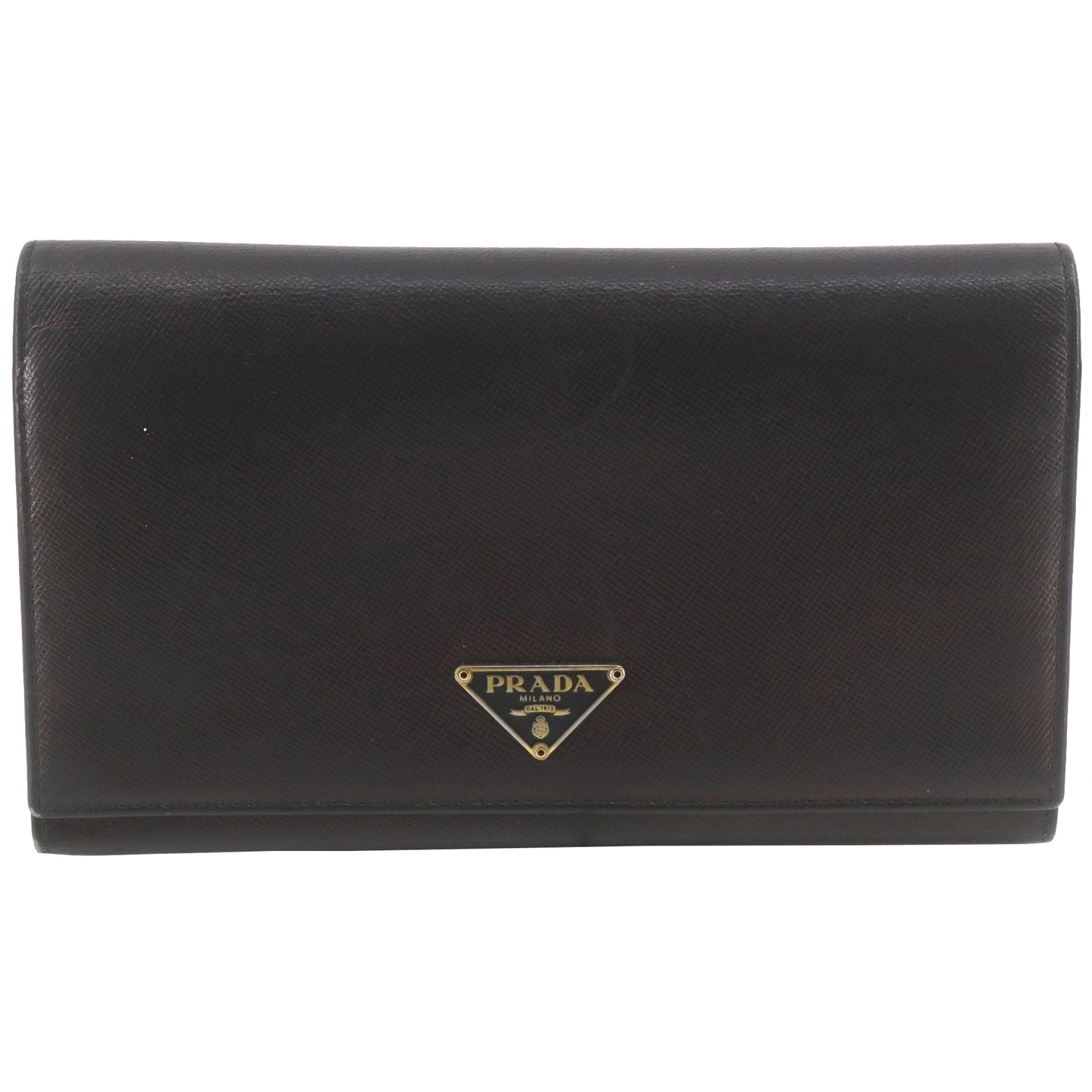 Black Leather Long Wallet