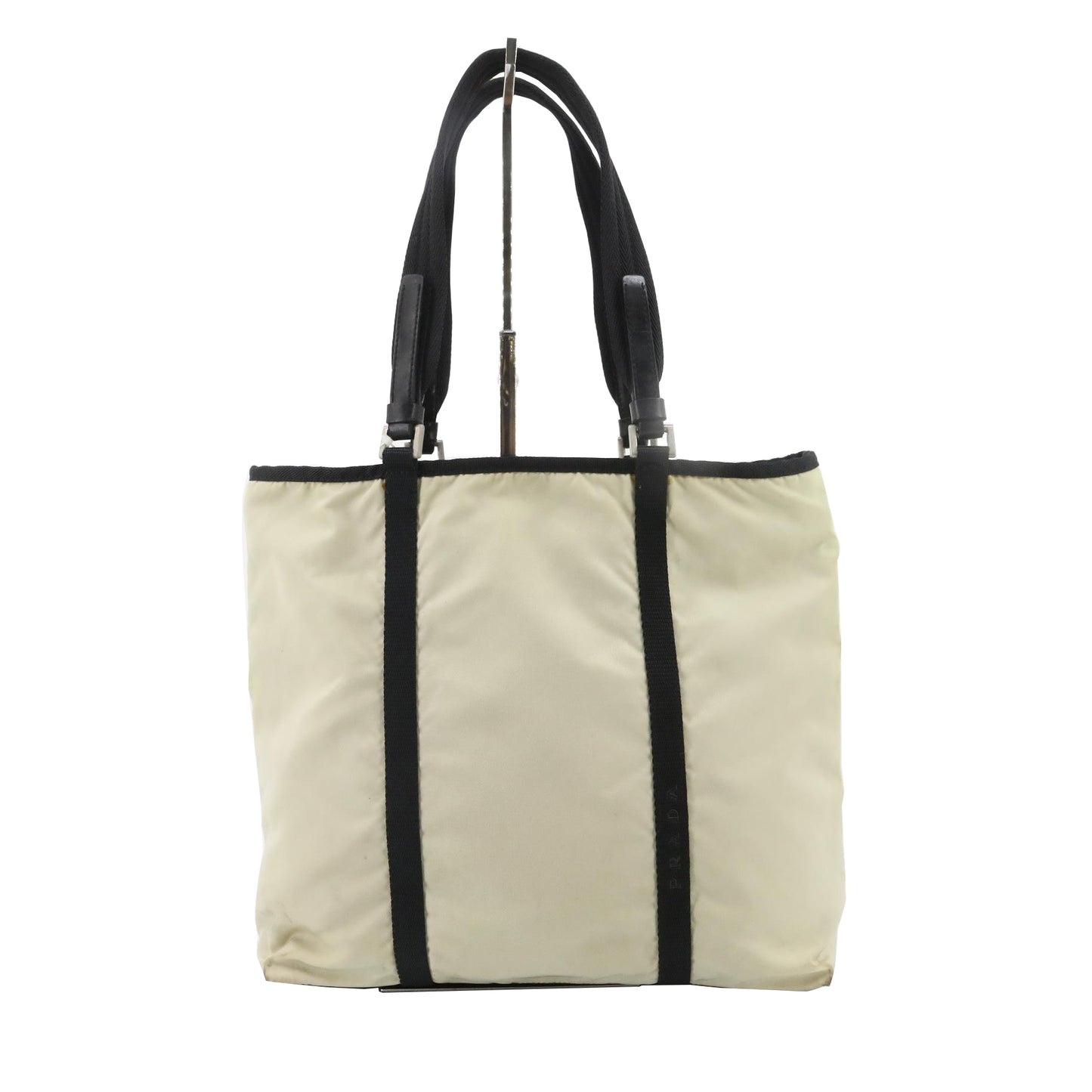 White Nylon Tote Bag