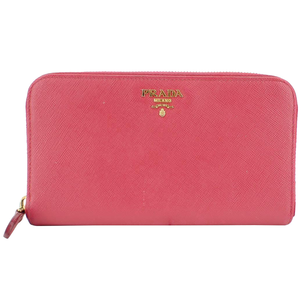 Pink Saffiano Zippy Wallet