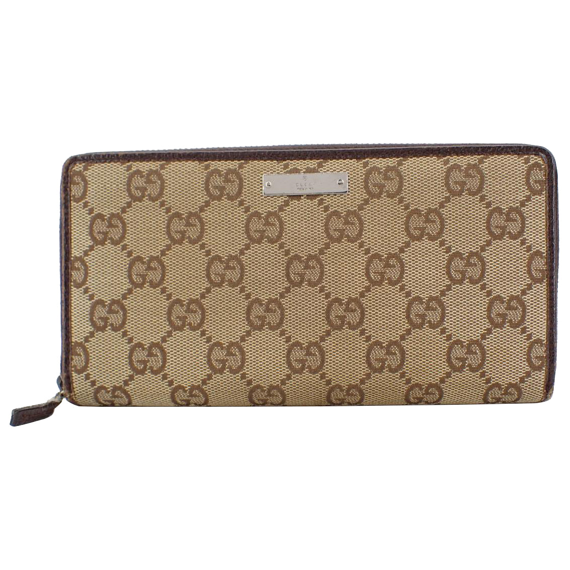 Brown GG Canvas Zippy Wallet