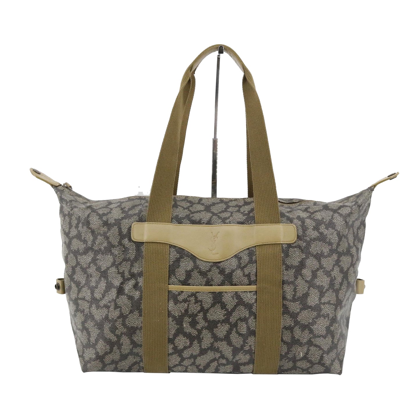 Grey PVC Boston bag