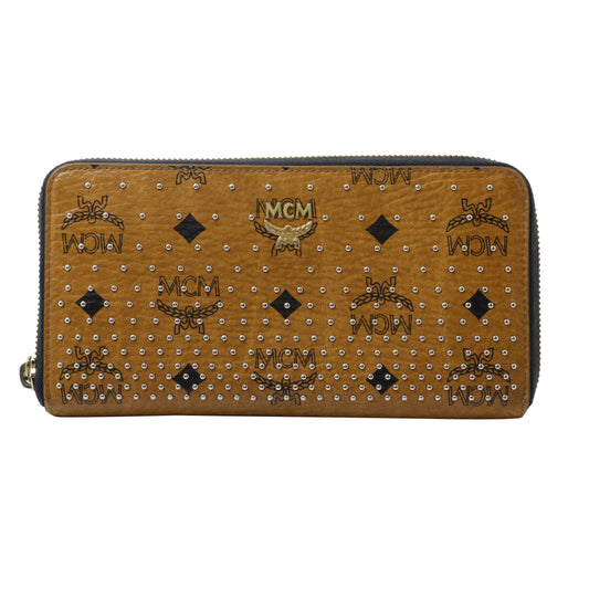 Brown Visetos Long Wallet