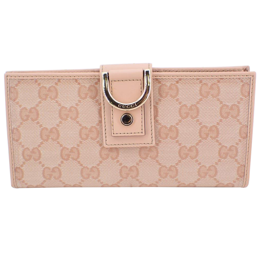 Pink GG Canvas Long Wallet