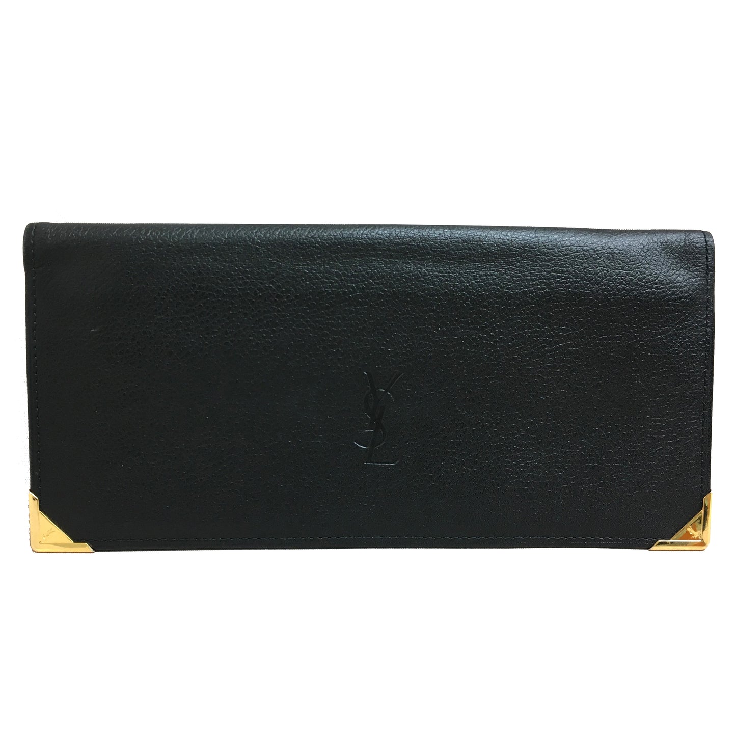 Black Leather Long Wallet