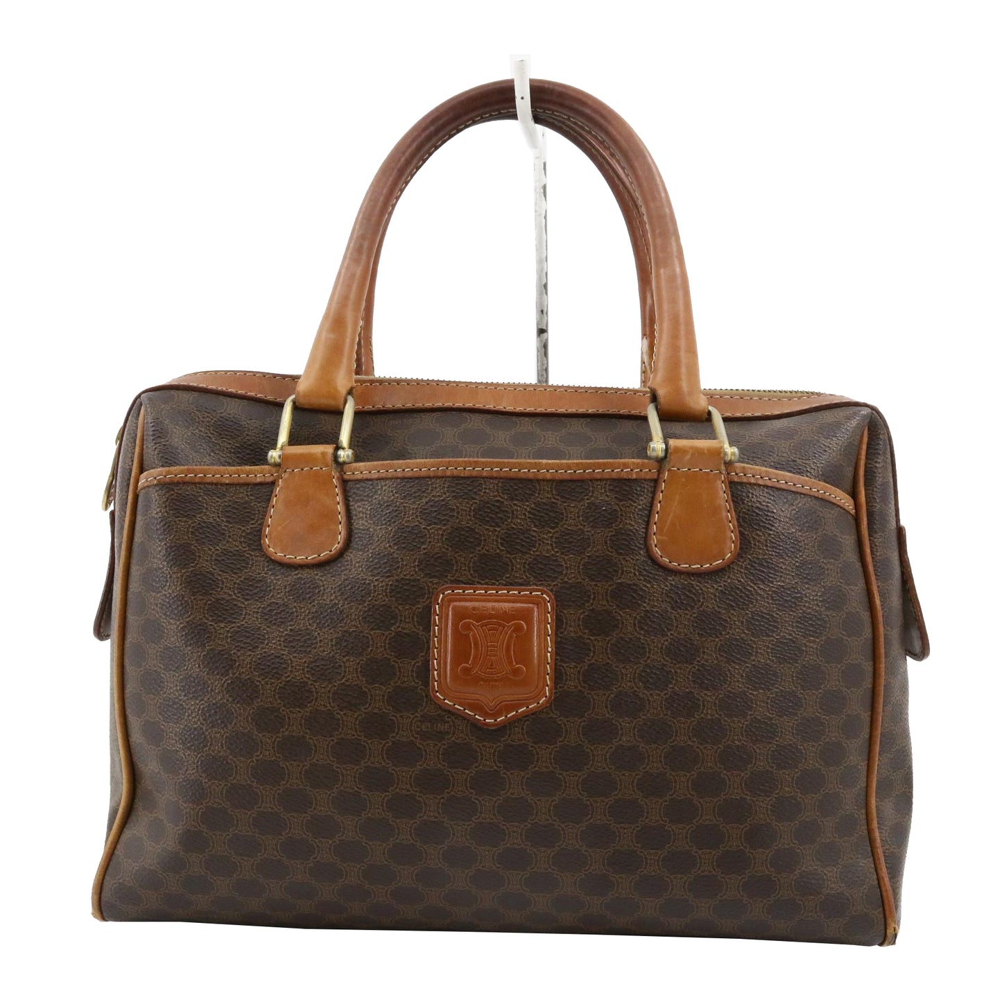 Brown Macadam Mini Boston Bag