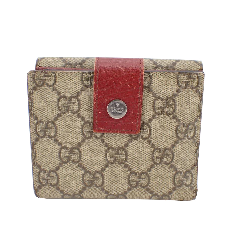 Brown GG Supreme Compact Wallet