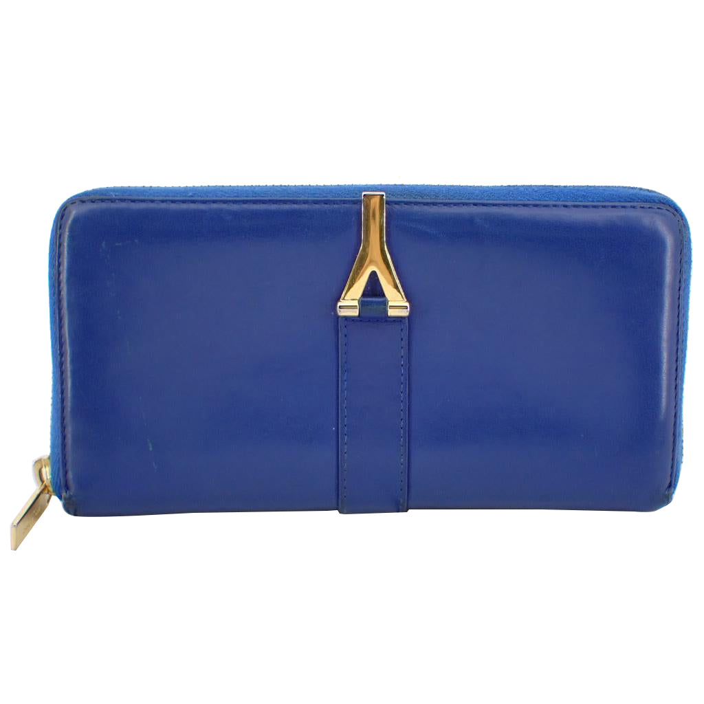 Blue Y Line Zippy Wallet