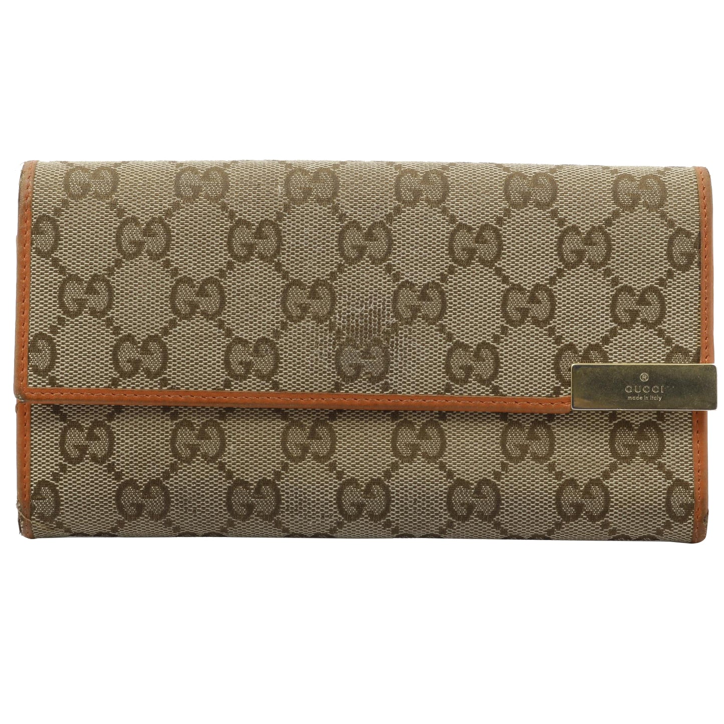 Brown GG Canvas Long Wallet