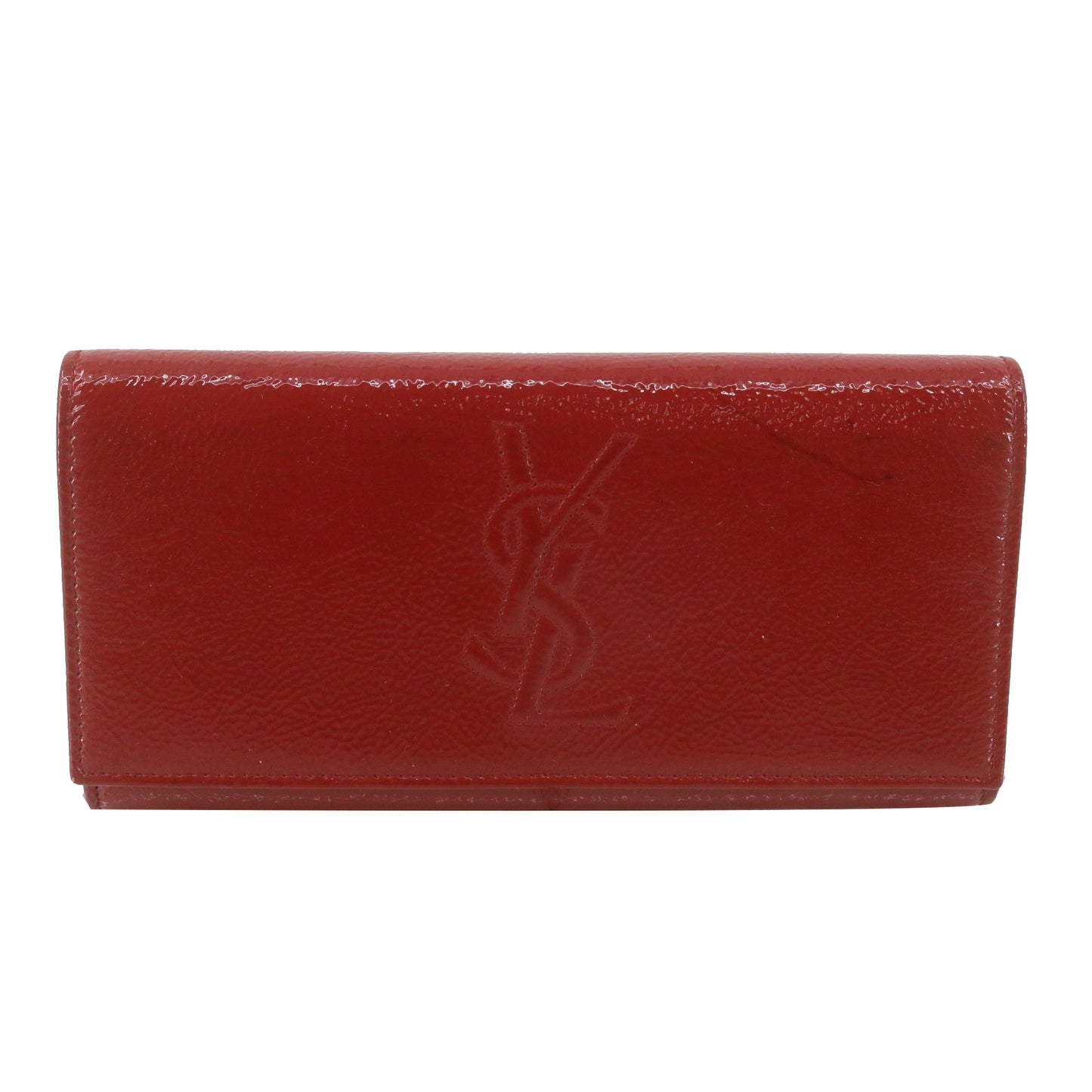 Red Leather Long Wallet