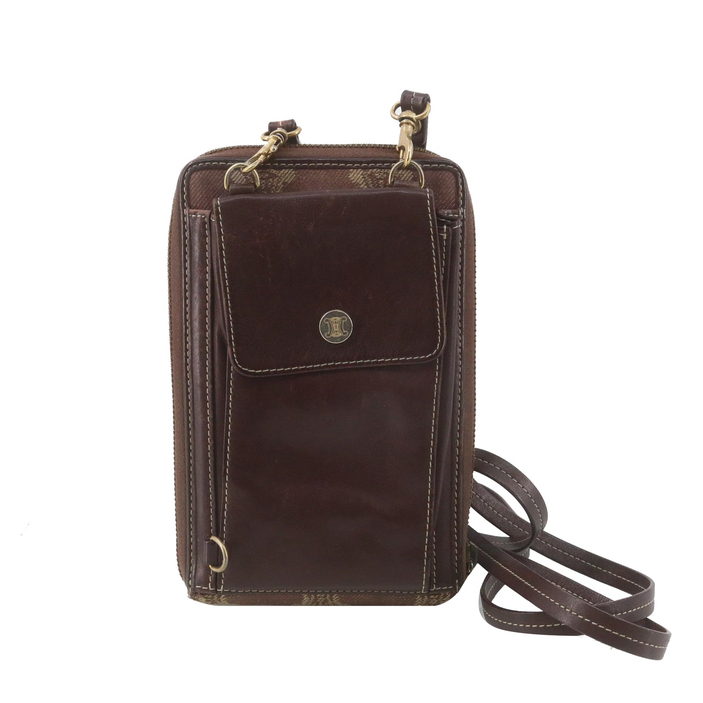 Brown Macadam Shoulder Bag