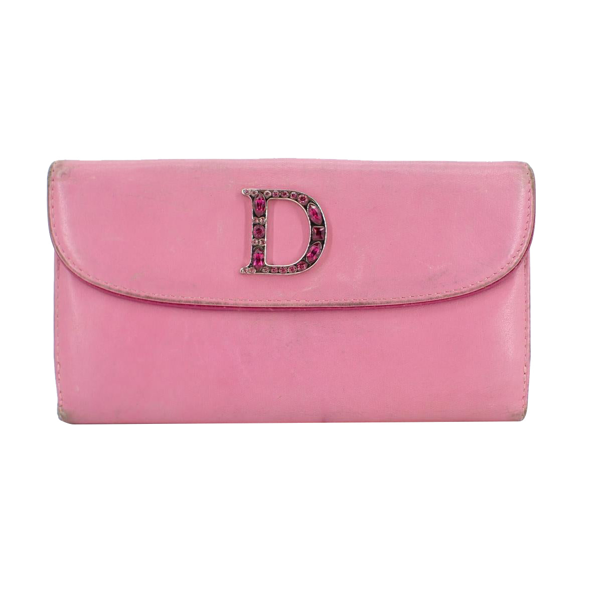 Pink Leather Long Wallet