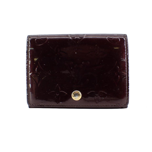 Vernis Burgundy Card Case