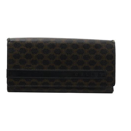 Brown Macadam Bi-fold Long Wallet