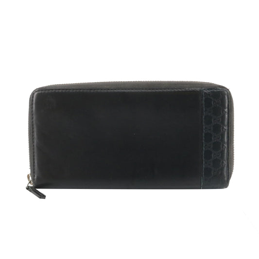 Black Shima Zippy Long Wallet