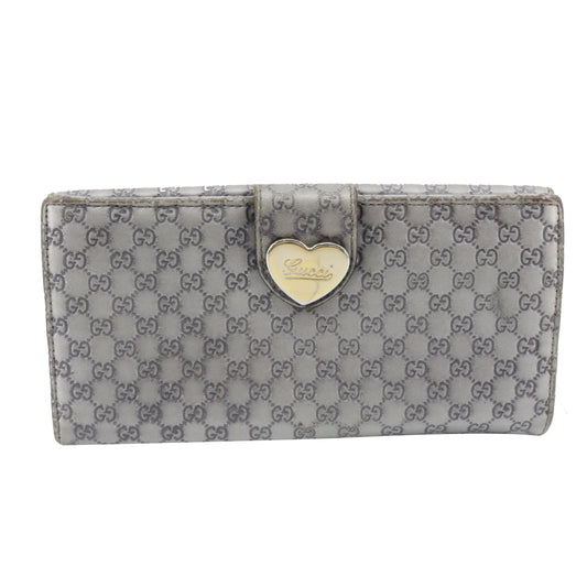 Grey Micor GG Long Wallet