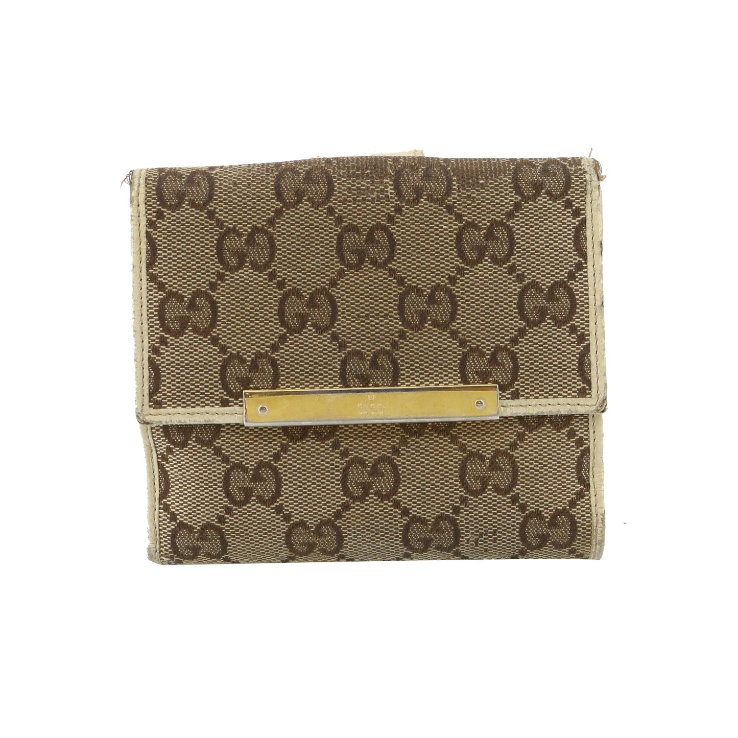 Brown GG Canvas Compact Wallet