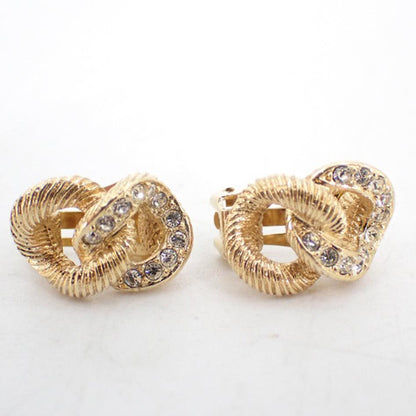 Gold Rhinestone  Earrings