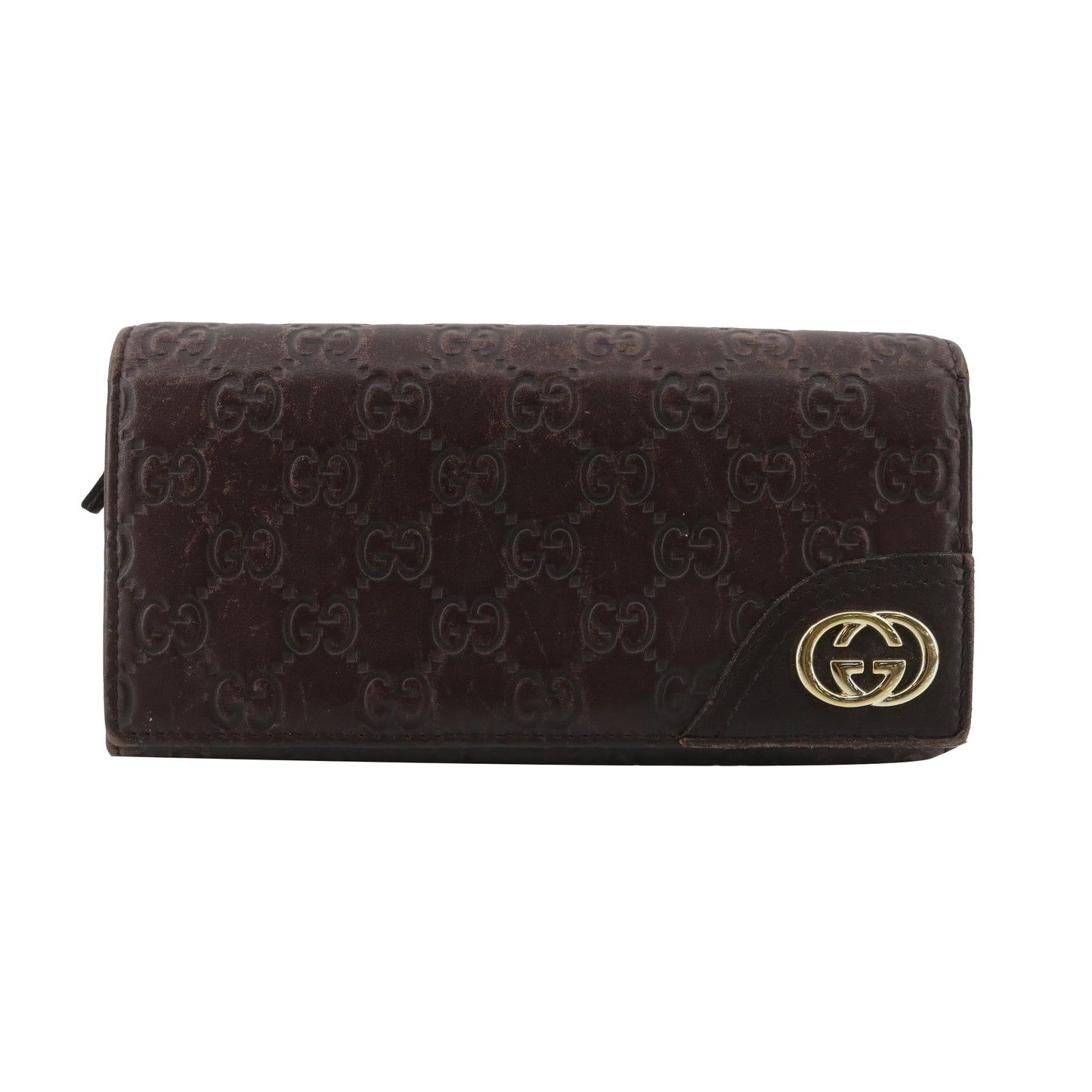 Brown Sima Bi-fold Long Wallet