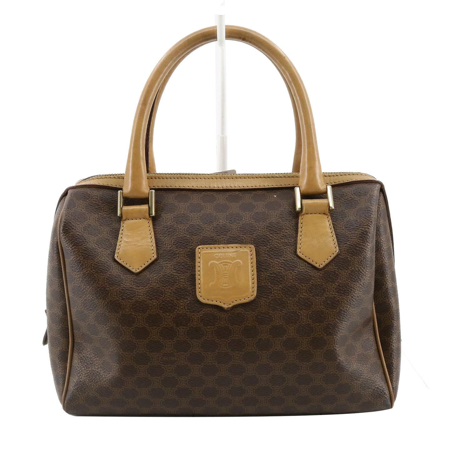 Brown Macadam Mini Boston Bag