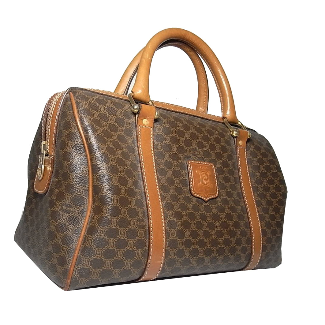 Brown Macadam Mini Boston Bag