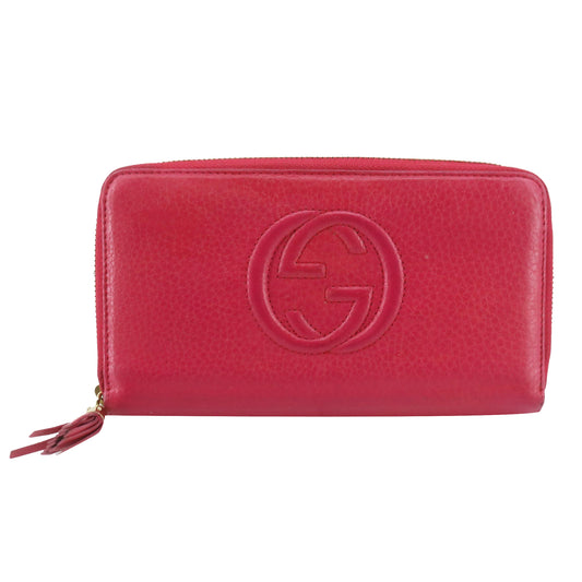 Pink Interlocking Zippy Wallet