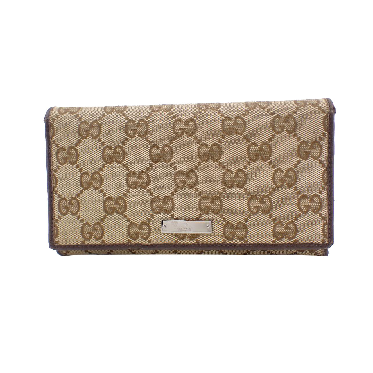 Brown GG Canvas Long Wallet