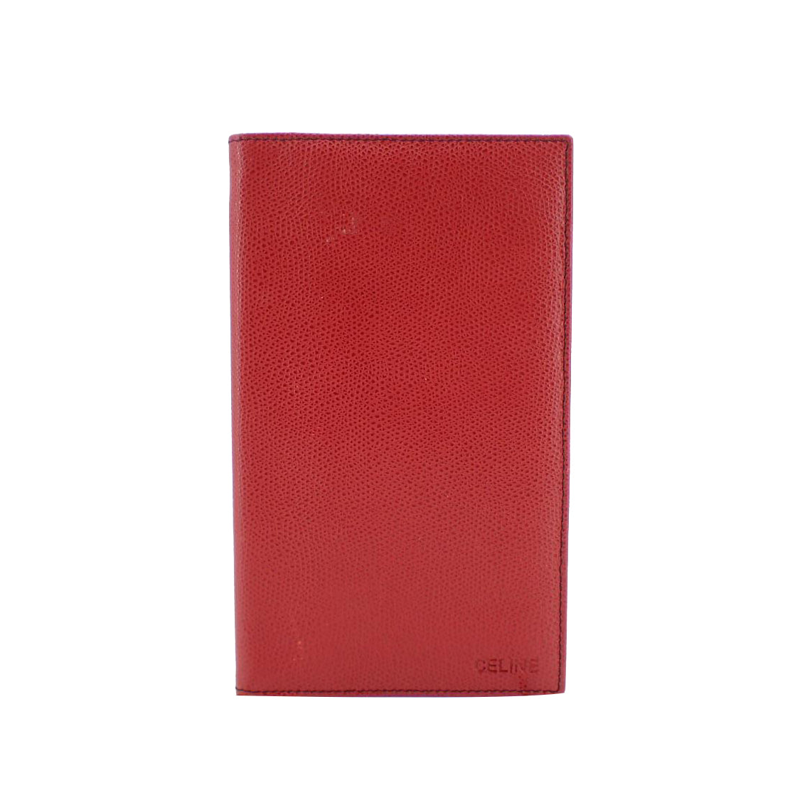 Red Leather Long Wallet