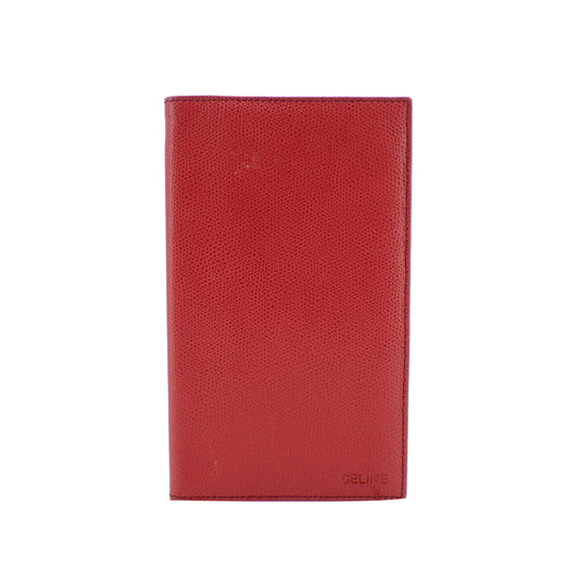 Red Leather Long Wallet