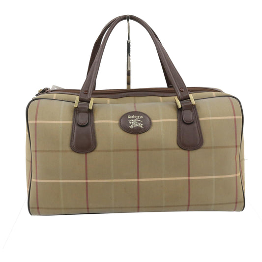 Brown Canvas Boston Bag