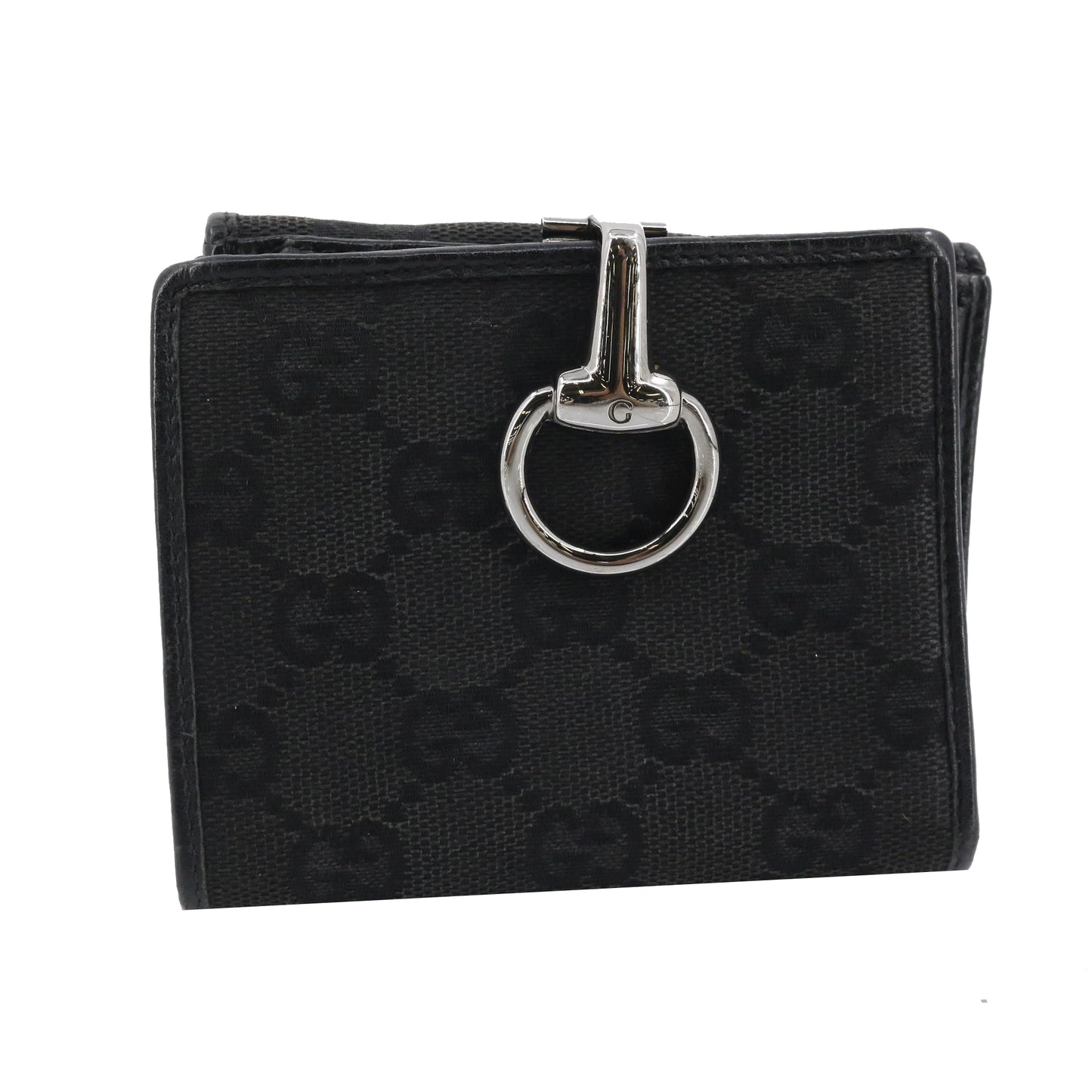 Black GG Canvas Bi-Fold Wallet