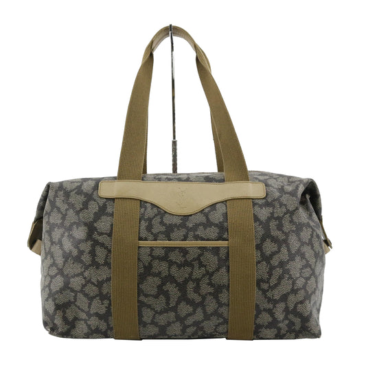 Gray PVC Boston Bag